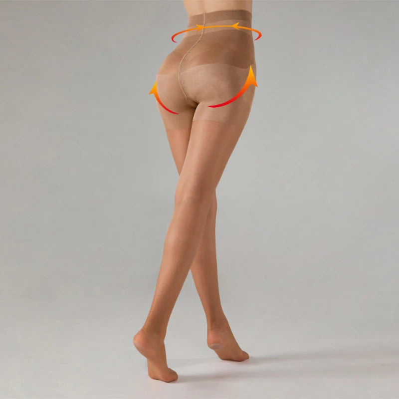 Strumpfhose TINA, hautfarbene Strumpfhose am Model