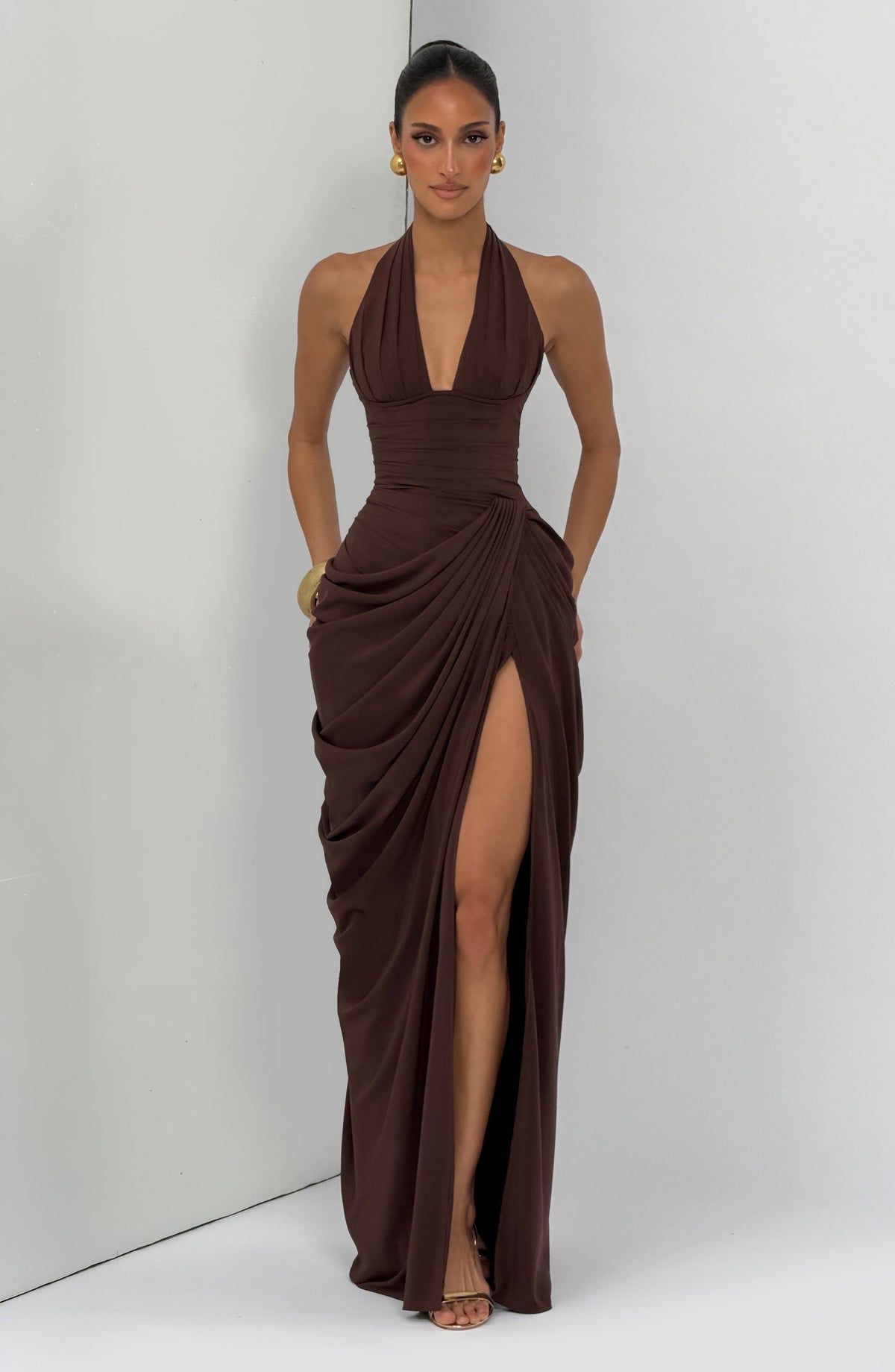 Kleid Helena Schokobraun