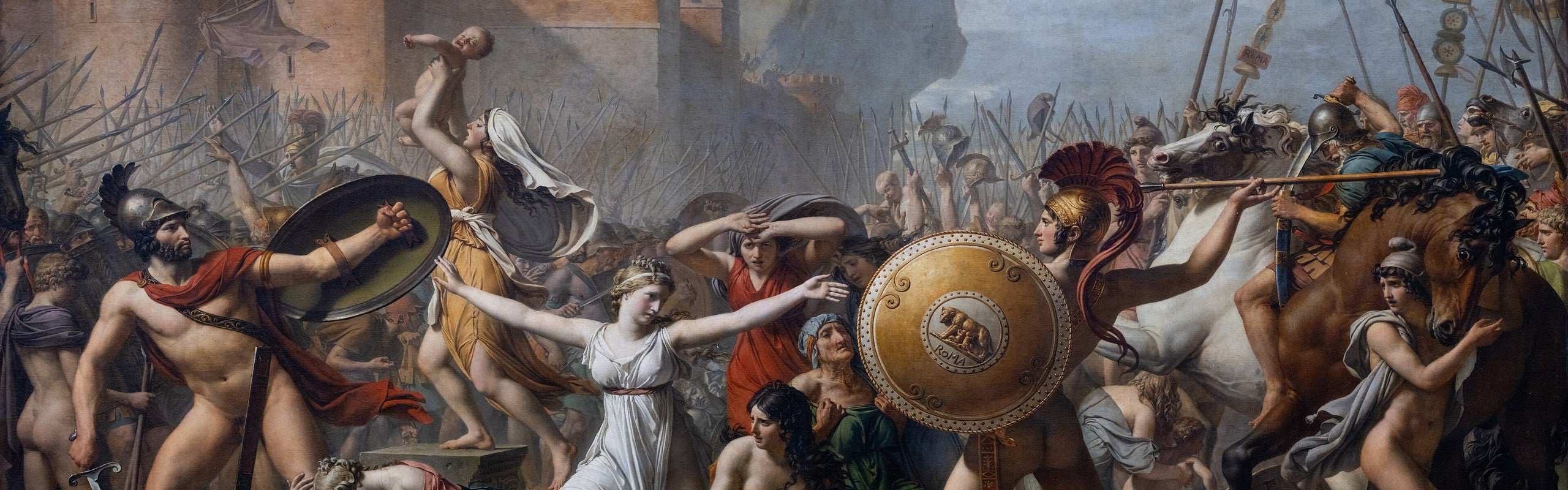 The Intervention of the Sabine Women, Jacques-Louis David, 1799