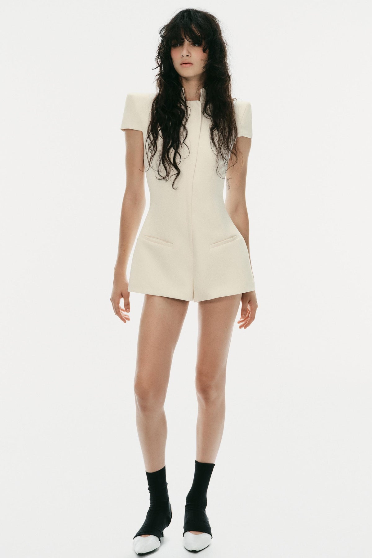 Jumpsuit OLIWIA in Offwhite, Vorderseite