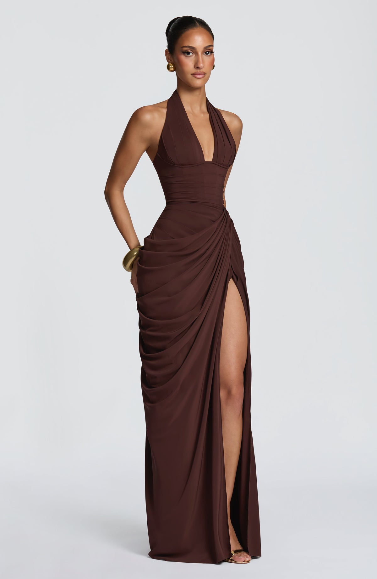 Kleid Helena Schokobraun